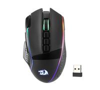 Redragon M991 Mouse da gioco wireless, mouse da gioco cablato/wireless da 19000 DPI con tasto di fuoco rapido, 9 pulsanti macro, capacità di alimentazione durevole di 45 ore e retroilluminazione RGB