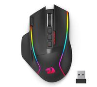 Redragon Mouse da Gioco Wireless, Mouse Ergonomico Wireless da 16000 DPI con Pulsante di Fuoco Rapido, 9 Pulsanti Macro Programmabili, Gaming Mouse senza Fili con 170 Ore di Durata e RGB per PC/Mac