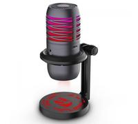 Redragon Nebula GM211 - Microfono da gioco a condensatore USB a 6 colori, con supporto da tavolo