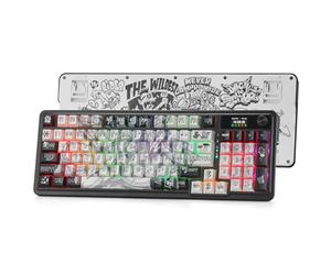Redragon Tastiera da gioco con guarnizione wireless K719 PRO con schermo Hype e manopola, tastiera meccanica a 95 tasti, display TFT da 1,14 pollici facile da controllare, smorzamento del rumore a 5