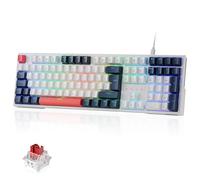 Redragon Tastiera da gioco K668 QWERTZ cablata 105+4 tasti | Hot Swap Socket silenzioso interruttore rosso colori misti tasti tasti RGB retroilluminazione multimediale scorciatoie