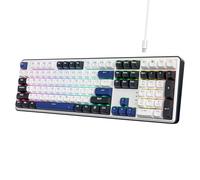 Redragon Tastiera da gioco RGB con guarnizione cablata K689, 104 tasti + 4 tasti di scelta rapida extra tastiera meccanica con presa sostituibile a caldo aggiornata, smorzamento del rumore a 5 strati,