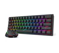Redragon Tastiera e mouse da gioco S144, tastiera meccanica RGB wireless 60% K617 Tri-Mode e set di mouse da gioco wireless da 7200 DPI, comodo dongle condiviso