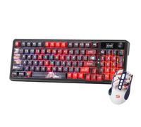 Redragon Tastiera e mouse per videogiochi anime, K719 PRO 95 tasti con guarnizione wireless tastiera meccanica con schermo TFT da 1,14 pollici e manopola + mouse M612AK PRO 8000 DPI w/9 pulsanti