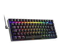 Redragon Tastiera meccanica da gioco, RGB 75%, tastiera meccanica con switch lineari a caldo, 85 tasti programmabili QWERTZ Layout tastaur K629