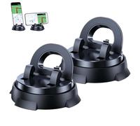 Redreeer Car Phone Holder, Car Phone Mount, Universal Fit Dashboard Mount with 360-Degree Rotation, Strong Adsorption Gel Pad, Non-Slip Base, Hidden Storage Slot, Compatible for All Models (2 Pcs)