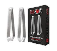 REDSALT® Set di 2 pinzette professionali a spina di pesce, 11 cm, in acciaio inox opaco, qualità 18/10, 100% lavabile in lavastoviglie, pinza a spina di pesce, pinza per sbavature di pesce