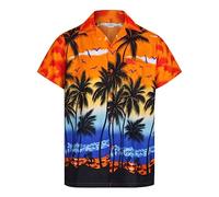 REDSTAR Camicia Hawai Uomo a Maniche Corte, Maglietta Hawaiana Uomo - Camicia Casual Maglietta Hawai - Camiciotto da Hawaiana Vestito Festa Camiciotto Estivo Addio al Celibato o Addio al Nubilato