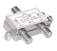 Redstar24 distributore SAT BK a 2 vie - Ripartitore di segnale TV - Distributore satellitare per TV e radio - Splitter, HDTV/UHD 4K, DVB-S/S2, DVB-T/T2, DVB-C/C2, custodia robusta, 2 uscite