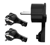 RedStar24 Spina angolare con contatto di protezione 250 V 16 A - Connettore piatto Schuko extra piatto con manico pieghevole e protezione antipiega - CEE 7/7 connettore angolare per cavi fino a 3 ×