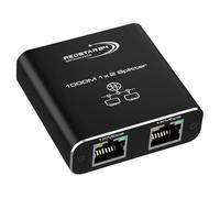 RedStar24 Splitter LAN 1 a 2, 1000 Mbps Gigabit Ethernet con cavo di alimentazione di tipo C, splitter di rete plug and play a 2 porte e distributore per computer, router, TV digitale, cavo di rete e