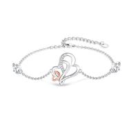 REDSUN Bracciale da donna in argento Sterling 925, con koala, farfalla, occhio malvagio, bradio/bussola/albero della vita, regolabile, per donne, ragazze, moglie, madre, figlia, 22.86 cm, Argento