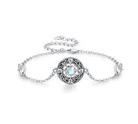 REDSUN Bracciale da donna in argento Sterling 925, con koala, farfalla, occhio malvagio, bradio/bussola/albero della vita, regolabile, per donne, ragazze, moglie, madre, figlia, 7+2 Zoll, 2017