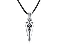 REDSUN - Collana con ciondolo a forma di freccia vichinga, martello di Thor, in argento sterling 925, con ciondolo a forma di croce, ciondolo celtico, amuleto, per uomo, figlio, ragazzo, donna, uomo e