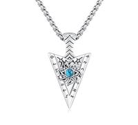 REDSUN Collana con ciondolo a forma di freccia vichinga, martello di Thor, in argento sterling 925, con ciondolo a forma di croce, ciondolo celtico, amuleto, gioiello per uomo, figlio, ragazzo, donna