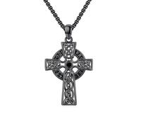 REDSUN Collana con ciondolo a forma di freccia vichinga, martello di Thor, in argento sterling 925, con ciondolo a forma di croce, ciondolo celtico, amuleto, gioiello per uomo, figlio, ragazzo, donna