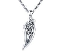 REDSUN Collana con ciondolo a forma di freccia vichinga, martello di Thor, in argento sterling 925, con ciondolo a forma di croce, ciondolo celtico, amuleto, gioiello per uomo, figlio, ragazzo, donna