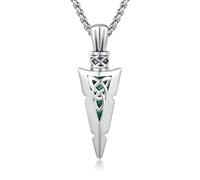 REDSUN Collana con ciondolo a forma di freccia vichinga, martello di Thor, in argento sterling 925, con ciondolo a forma di croce, ciondolo celtico, amuleto, gioiello per uomo, figlio, ragazzo, donna