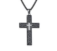 REDSUN Collana con ciondolo a forma di freccia vichinga, martello di Thor, in argento sterling 925, con ciondolo a forma di croce, ciondolo celtico, amuleto, gioiello per uomo, figlio, ragazzo, donna