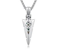 REDSUN - Collana con ciondolo a forma di freccia vichinga, martello di Thor, in argento sterling 925, con ciondolo a forma di croce, ciondolo celtico, amuleto, per uomo, figlio, ragazzo, donna, uomo e