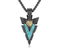 REDSUN Collana con ciondolo a forma di martello di Thor, a forma di freccia vichinga, in argento Sterling 925, con ciondolo a forma di croce vichinga, amuleto celtico, gioiello per uomo, figlio