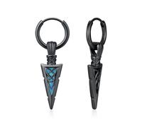 REDSUN Orecchini a cerchio vichinghi con punta di freccia, in argento Sterling 925, orecchini Viking Huggie a goccia celtica, gioielli nordici per uomo e donna, unisex, regalo per figlio