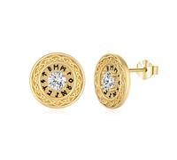 REDSUN Orecchini vichinghi per uomo e donna, in argento sterling 925, piccoli orecchini ipoallergenici, per ragazze, rotondi, ipoallergenici, per uomini, donne, unisex e ragazzi, Argento sterling