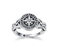 REDSUN Viking, anello celtico con nodo celtico, in argento sterling 925, Trinity irlandese, stile vintage, amuleto ossidato, simbolo vichingo nordico, anello per uomo e donna, 8, nan, Senza pietre