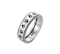 REDSYUN Paw - Anello in argento sterling 925, con impronta di zampe # 8