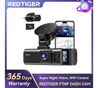 REDTIGER 4K Dash Camera per auto Schermo IPS da 3,18 pollici Mini Dash Cam Registratore Dvr per auto per modalità parcheggio 24 ore GPS WiFi integrato