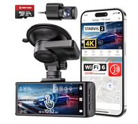 REDTIGER 4K Dashcam STARVIS 2, Scheda 128GB, 5.8GHz WiFi, Touchscreen 3,18"
