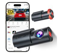REDTIGER F11 Dashcam per auto 4K anteriore - Telecamera Wi-Fi per auto con controllo app, visione notturna, WDR, monitoraggio di parcheggio 24 ore, registrazione loop, design compatto, supporta fino a