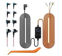 REDTIGER F7N Kit di cavi Rigidi per Dashcam Porta USB C per Telecamera da Cruscotto Kit di cavi di Ricarica per auto da 12V - 24V a 5V con set di Fusibili, Protezione da Bassa Tensione per Dashcam Dop