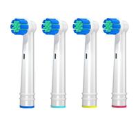 REDTRON Testine Compatibile con Oral b Spazzolini Elettrici, Pacchetto famiglia, Sensitive Clean Testine Spazzolino Ricambio Fit Professional Care Vitality Pro Smart Genius Series, 4 pezzi
