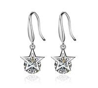 Reduction in The Long Paragraph Earrings Five - Pointed Zircon Long Tassel Earrings for Women Gift