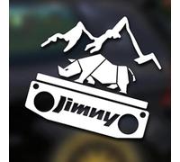 REDVIT Stemma Auto Logo per Suzuki Jimny 2005-2012, Anteriore e Posteriore Emblema Adesivo Car Side Emblema Adesivo Stemmi Decorazione Styling Decalcomanie,White