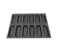 Reeatel 12 Fori nel Silicone Pan-Antiaderente Forato per Pane Francese Forme, Stampi per Hot Dog, Fodere da Forno Stampo per Pane