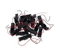 Reeatel 20 da 2 Pezzi con per Batterie AA da 2 Fili Nera