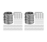 Reeatel 200 Pezzi Kit di Cavi per Appendere Quadri, 100 Piedi di Filo Resistente per Appendere Quadri per Cornici per Specchi Fotografici