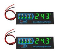 Reeatel 2X 18650 Li-Ion Lipo Lithium Test 7-55V Acid Battery Level Indicator Tester LEDDisplay Meter Module Capacità VoltageMeter,B