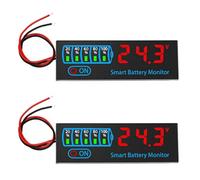 Reeatel 2X 18650 Li-Ion Lipo Lithium Test 7-55V Acid Battery Level Indicator Tester LEDDisplay Meter Module Capacità VoltageMeter,C