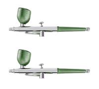 Reeatel 2X Aerografo Portatile Ad Azione Singola, Ugelli da 0,3 mm, Penna per Aerografo, per Modelli, Torte, Unghie, Pittura per Auto, Bellezza, Getto D'Inchiostro-Verde