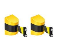 Reeatel 2X Barriera da Parete Retrattile Magnetica da 16,4 Piedi, Montaggio A Parete Magnetico, Controllo Della Folla, Cintura di Sicurezza Retrattile, Cintura A Strisce