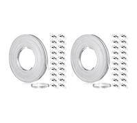 Reeatel 2X Fascetta Stringitubo In Acciaio Inossidabile 33 Piedi,Cinturino In Metallo DIY e 40 Pezzi di Fissaggio Fascette Stringitubo Regolabili con Ingranaggio A Vite Fine per Tubi