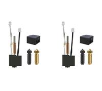 Reeatel 2X Hotend per -3 Combo Testina di Stampa Kit Estrusore Blocco Riscaldatore Termistore Cartuccia Riscaldante con Ugelli Extra da 0,4 Mm