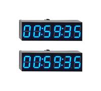 Reeatel 2X Orologio Elettronico Digitale A LED da 0,36 Pollici A 6 Bit W Secondo Modulo Display Spegnimento Memoria Regolazione Luminosità -B