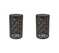 Reeatel 2X Paralume per Lampada A Cilindro in Metallo, Moderno Paralume E27 E26 Traforato per Camera da Letto e Soggiorno