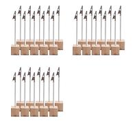 Reeatel 30 Porta Promemoria con Base nel Pino, Clip per Messaggi, Verticale, per Ufficio, Matrimoni, Feste, Decorazioni per La Casa, Foto di Compleanno