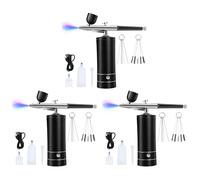 Reeatel 3X Airbrush Kit Ricaricabile Cordless Airbrush Compressore, 30PSI Alta Pressione, Aerografo Palmare, Set Aerografo