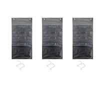 Reeatel 3X Grafico Tascabile Un 5 Tasche per Carichi Pesanti con Targhette - 6 Appendini sopra La Porta Inclusi, Organizer per File da Appendere Un Parete